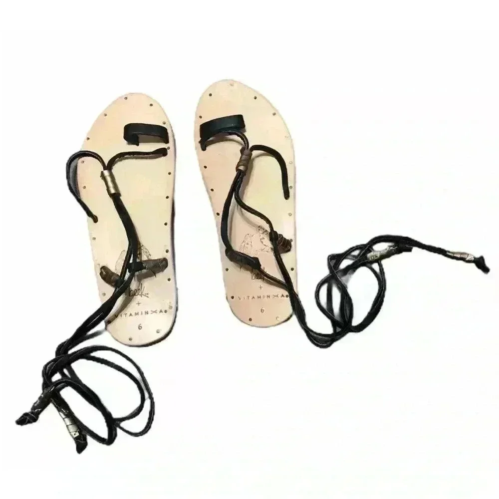 🆕beek + Vitamin A Toe Ring Gladiator Bluebird Sandal Size 6 NEW | NWOB